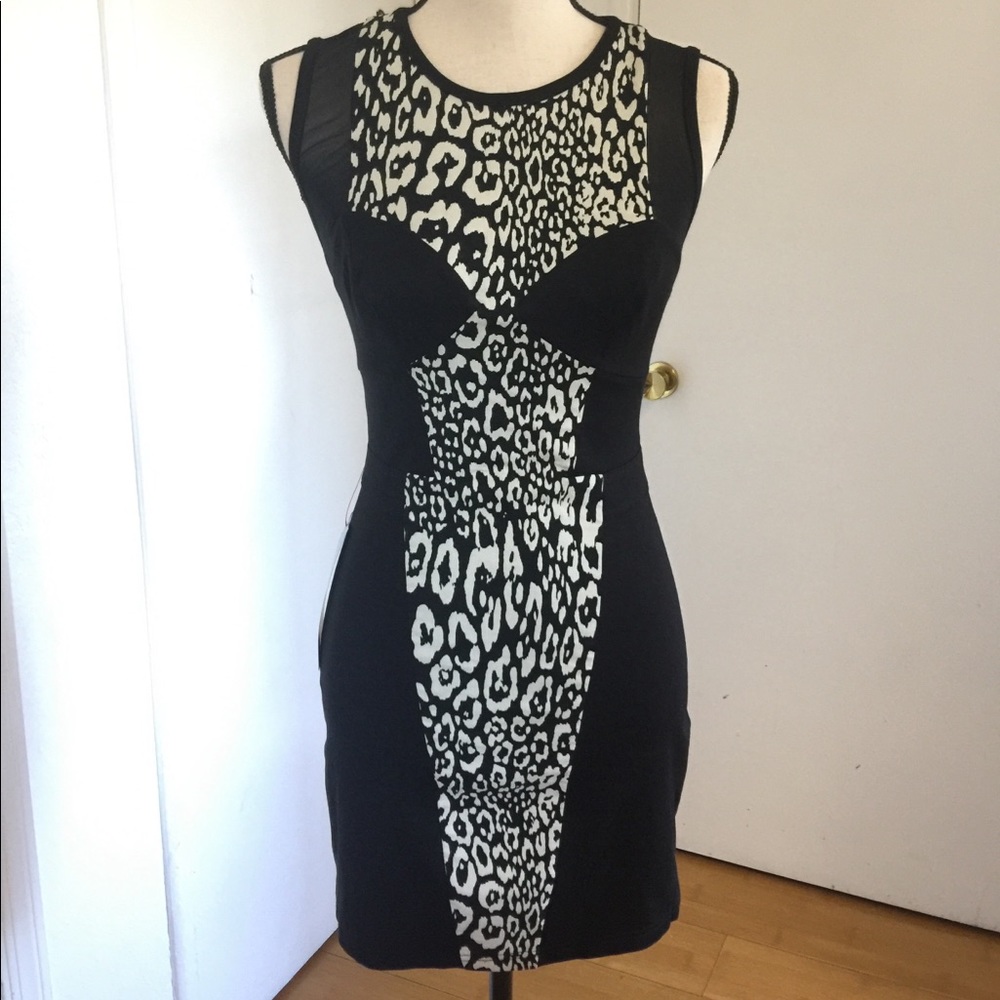 Bebe Black & White Dress